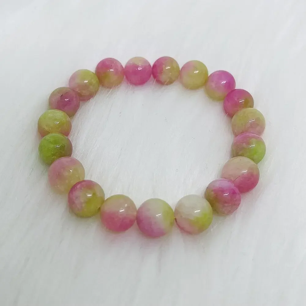 Watermelon Crystal Beaded Bracelet